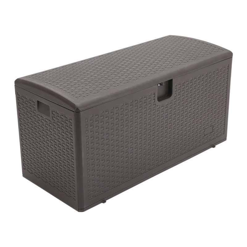 ClassicLiving 127cm W 450L Plastic Lockable Deck Box, Brown