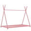 Lit plateforme en métal avec structure triangulaire