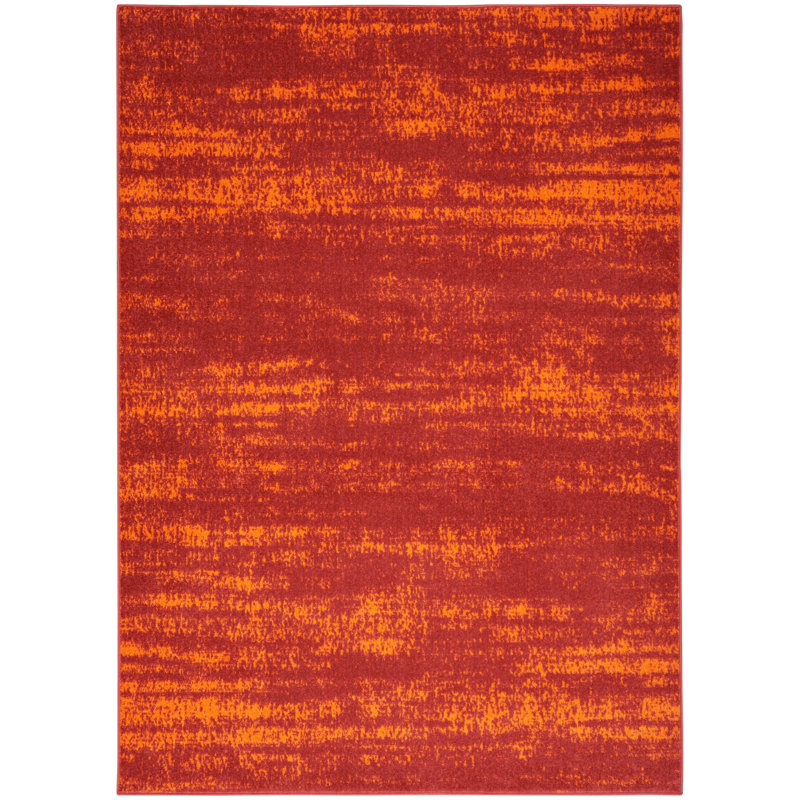 Tapis rouge intérieur / extérieur Nourison Essentials, Rectangle 6 pi x 9 pi