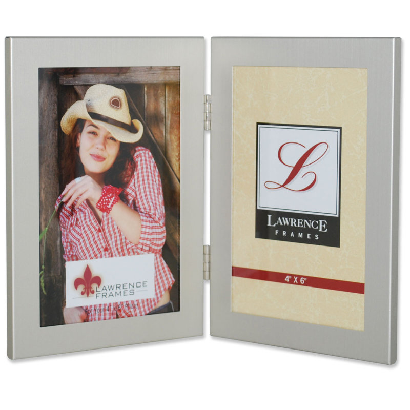Weintraub Brushed Satin Silver Metal Matte Picture Frame, 4" x 6"