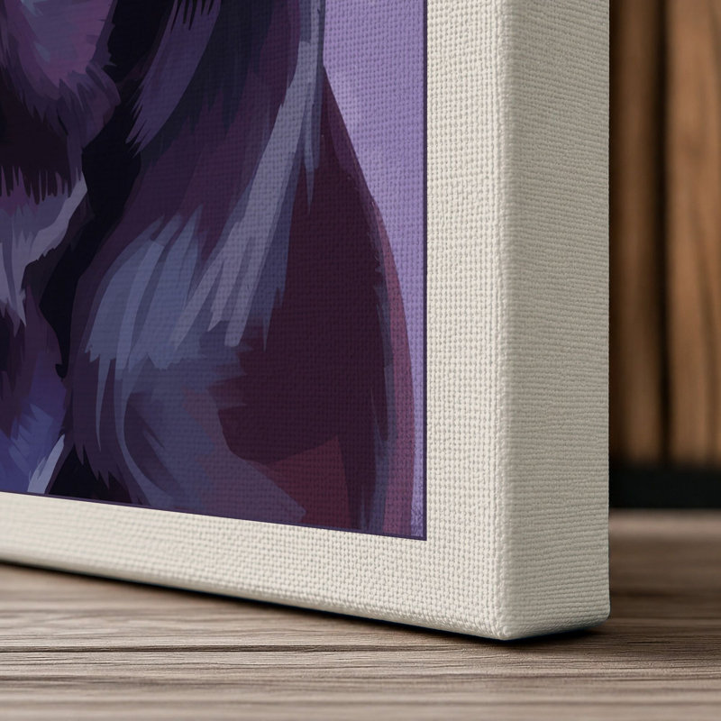 Quiet Labrador Modern - Wrapped Canvas, 18x12 - 45.7 x 30.5 cm, Cream Border