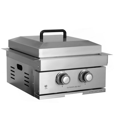Cuisine d'extérieur intégrée Barbecue au gaz GPL 32 pouces 60000 BTU avec quatre brûleurs en acier inoxydable avec support arrière infrarouge et porte et tiroir Combo et boîte à glaçons en acier inoxydable avec ensemble d'outils pour barbecue