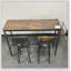 Ensemble de table de bar avec support de rangement pour bouteilles de vin