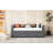 Twin Daybed With 2 Storage Drawers And Ergonomic Back, Gray Modern Design Spacious-1993655660