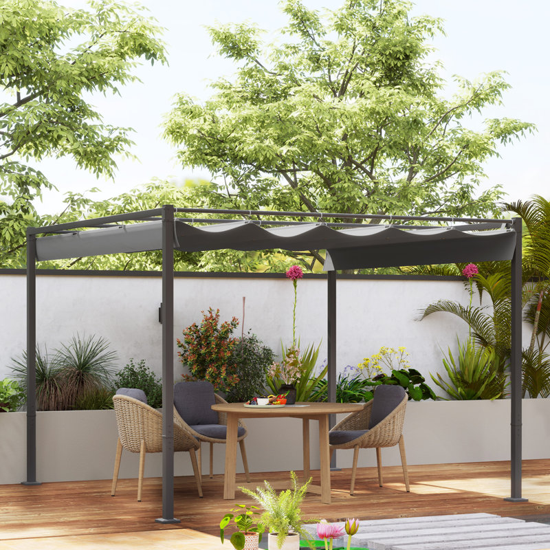 Cesaro Metal Pergola, Grey
