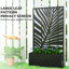 Support à plante en métal noir, 24 x 9,1 x 44,5 po, avec contrôle pratique pour l'espace extérieur