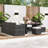 6-Piece PE Rattan Outdoor Patio Sofa Set with Ample Storage and Tempered Glass Table-1195630922
