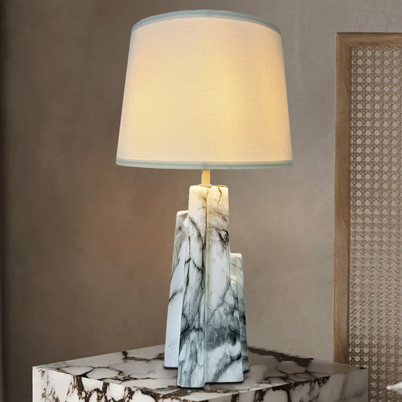 Lampe de table en céramique 24,2 po, à intensité variable 3 voies avec port USB