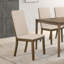 Ensemble de 2 chaises de salle à manger rembourrées en tissu, noyer moyen