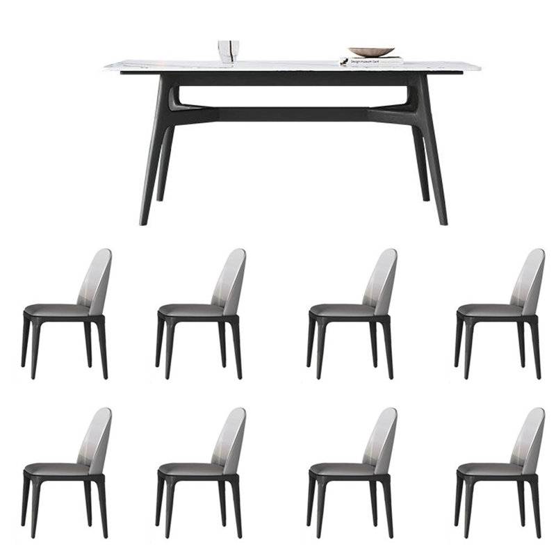 Ensemble de chaises de table Modern White, H 29,52 po x L 70,86 po x l 35,43 po