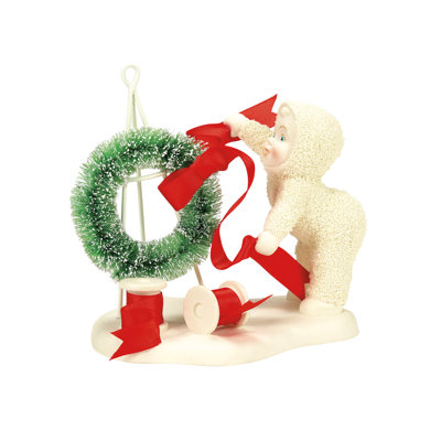 Figurine de Noël classique avec couronne de Noël pour père Noël
