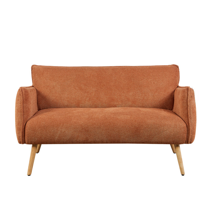 Piper Soft Touch Fabric 2 Seater Sofa, Rust