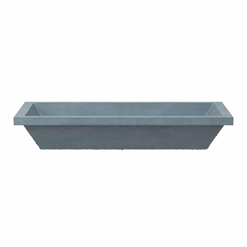 Arcata 30" Undermount Concrete Trough Bathroom Sink, Ocean