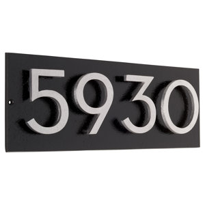 Floating Modern 4" Number Horizontal Address Plaque (4 Digits)