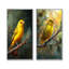 Oiseau pinson sur une branche de pin I - animaux, art mural 2 pièces-108709096-108709101