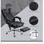 Chaise de bureau, chaise d'ordinateur à haut dossier avec massage à 6 points, chaleur, hauteur réglable et repose-pieds rétractable-620293072