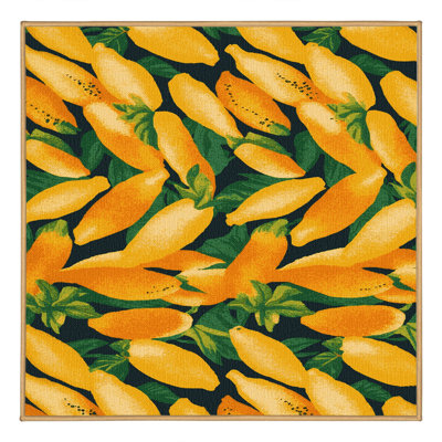 Washable Papayas Hawaiian Area Rug