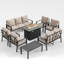 Ensemble de conversation en aluminium pour 9 personnes avec table basse Grand-413654618-413654621