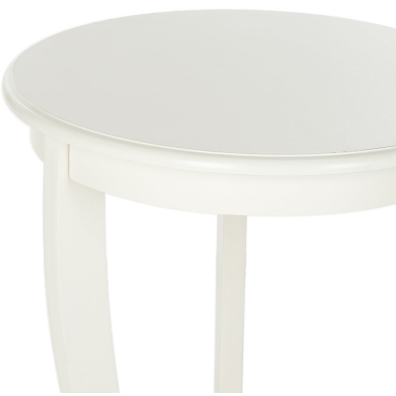 Bain Solid Wood End Table, Distressed Cream