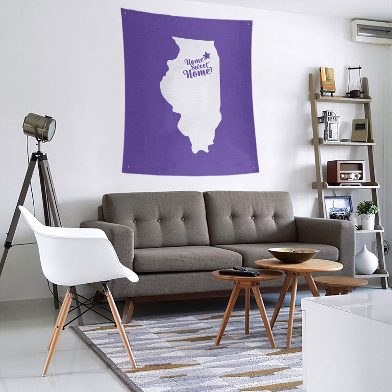 Tapisserie Home Sweet Aurora, H 60 po x l 51 po, Mauve