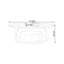 Table basse ovale en pierre blanche + acier inoxydable + écologique E0-129020801-129020805