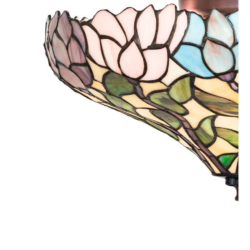 16" Wide Wisteria Fan Light Fixture