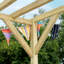 2.4m x 2.4m Solid Wood Pergola