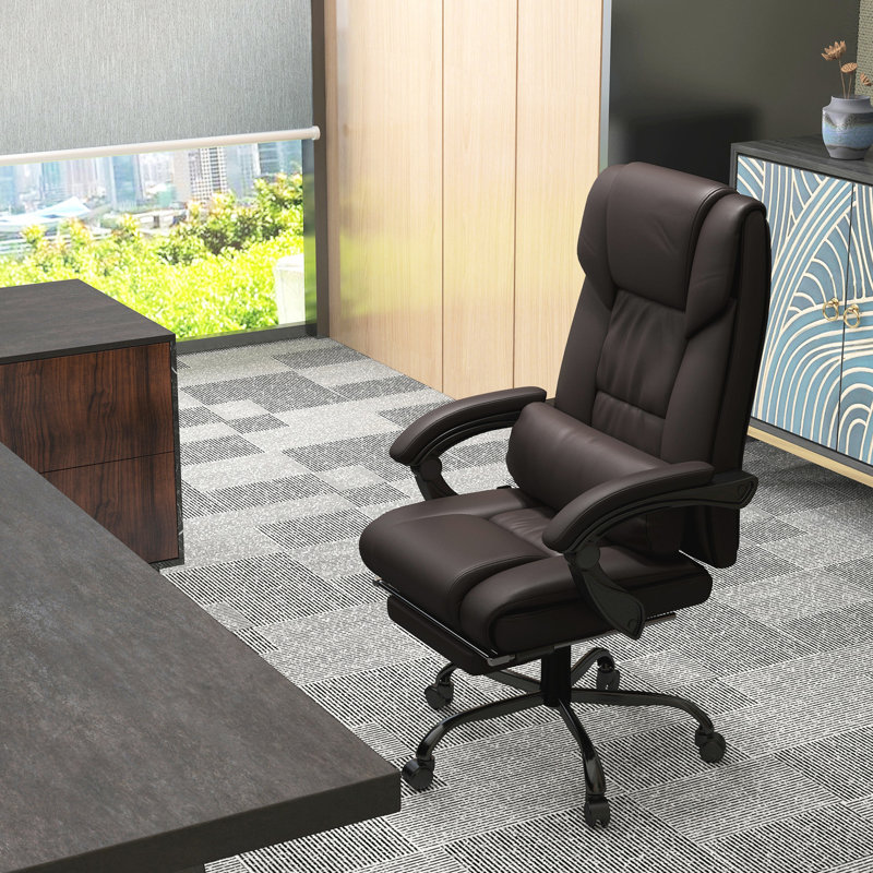 Fauteuil d'ordinateur inclinable, réglable, inclinable, repose-pieds, 6 points