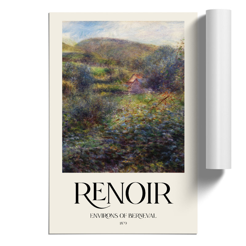 Environs Of Berneval by Pierre-Auguste Renoir - No Frame Painting, 42cm H x 30cm W x 0.1cm D