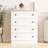 4 Drawer Dresser, White Dresser Modern Storage Chest Of Drawers, Farmhouse Storage Cabinet Organizer With 4 Drawers For Living Room, Entryway, Hallway, White-1917330715
