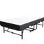 Lit simple pliant avec matelas en mousse de soutien - Extra portable pour les invités, structure en métal, 75 po x 38 po, mémoire noire de 38 po pour toute occasion, assemblage facile