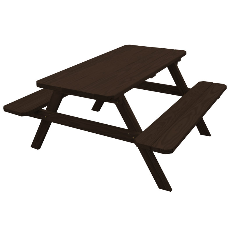 Table de pique-nique Amedee, Noyer, H 60 po x L 55 po x l 30 po