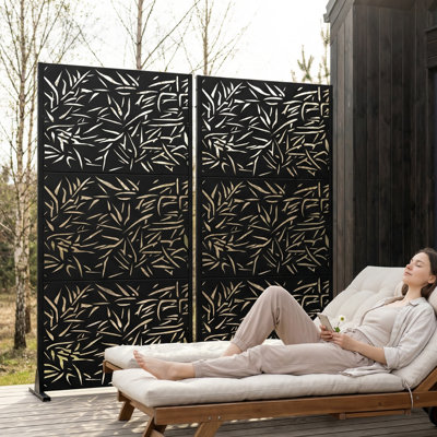 Marin 59 in. H x 30 in. W Privacy Metal Screen Fence Panel