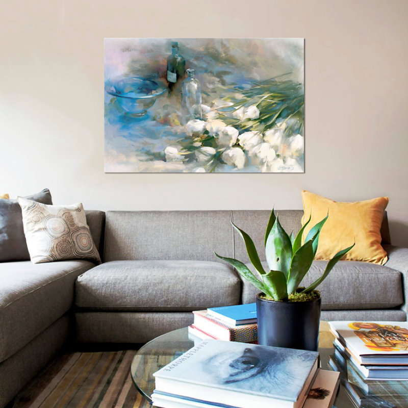 « adagio », reproduction sur toile, H 18 po x l 26 po x P 1,5 po, Papier d'art encadré noir, Pas de tapis