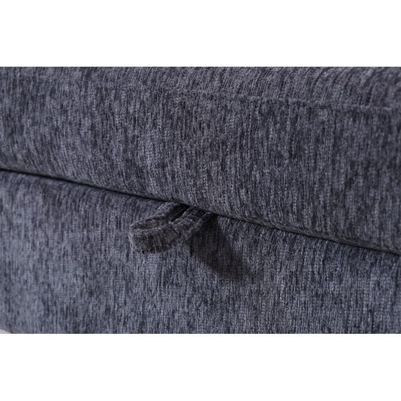 Canapé modulaire modulaire, Polyester gris, H 33,85 po x l 132,28 po x P 66,14 po