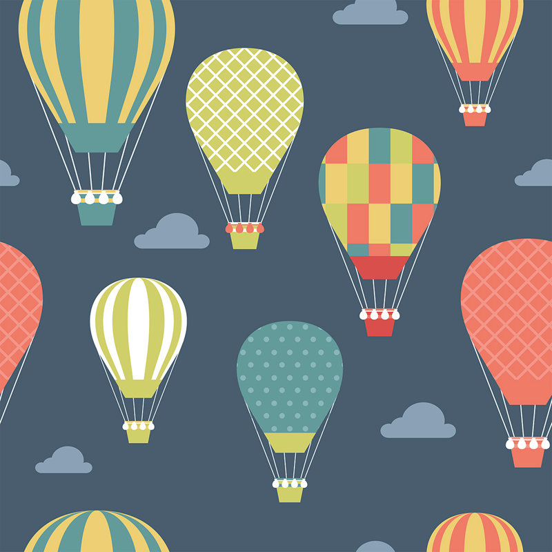 Panneau de papier peint amovible vice ballons pour bébé, L 102 po x l 24 po