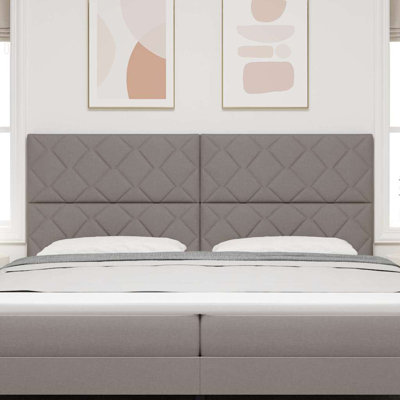  Headboard Wall-Mounted Geometric Velvet