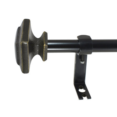 LaJuante Stanwood Metal Adjustable Single Curtain Rod
