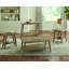 Table basse en bois massif avec rangement Shreffler