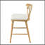 Ensemble de 4 tabourets de comptoir rembourrés en bois Olivia-1014022684