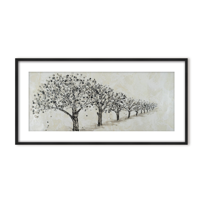 Nature Inspired "Echoes of the Forest" Canvas Wall Art By Karen Biery, 8" H x 16" W, Framed Print, Beige