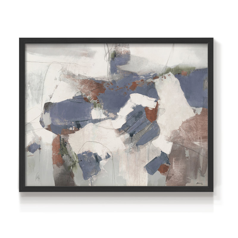 Blue Abstract -Framed Print - Restickable