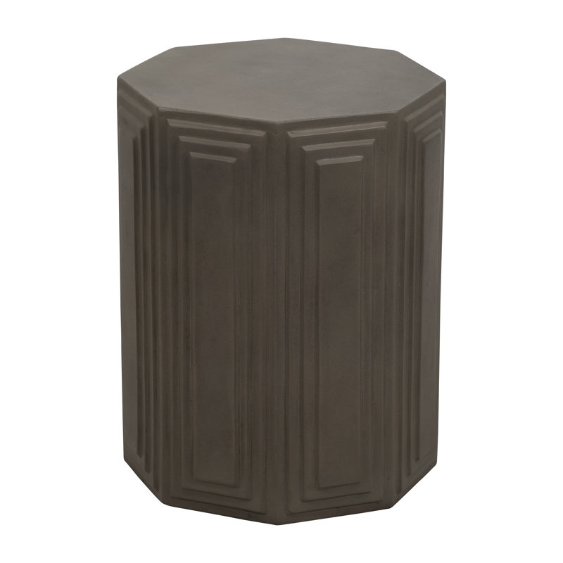 Concrete, 18" Geometric Accent Table, Dark Gray