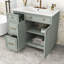 Meuble-lavabo de salle de bain avec 2 tiroirs, 1 tablette de rangement réglable et 2 portes-602229920