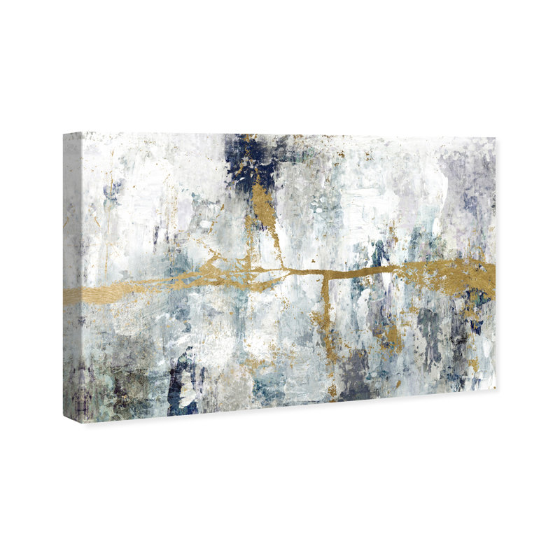 Abstract Ocean Divide - Impression sur toile, H 36 po x l 54 po, Toile tendue