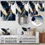 «Abstract Geode Waves Gold I» - Décoration murale abstraite en métal-87839425