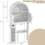 Armoire de rangement au-dessus de la toilette AHB, organisateur de salle de bain autoportant avec tablette réglable et dispositif anti-basculement, armoire arquée avec portes, rangement de toilette peu encombrant pour la salle de bain, buanderie, mini b-109126338