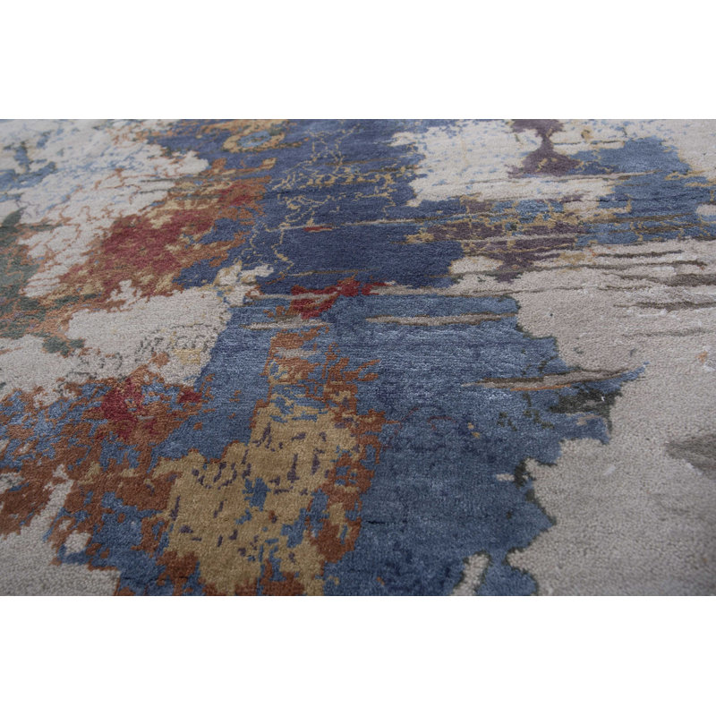 Contemporary One-of-a-Kind Rectangle 12'2" X 18' Hand Knotted Area Rug