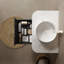 Lavabo de salle de bain rond en céramique sans robinet Tiberius