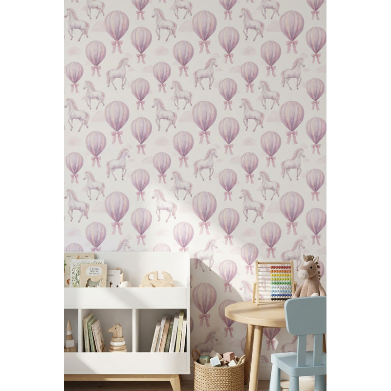 Papier peint fantaisie fantaisiste pastel amovible, Peler et coller